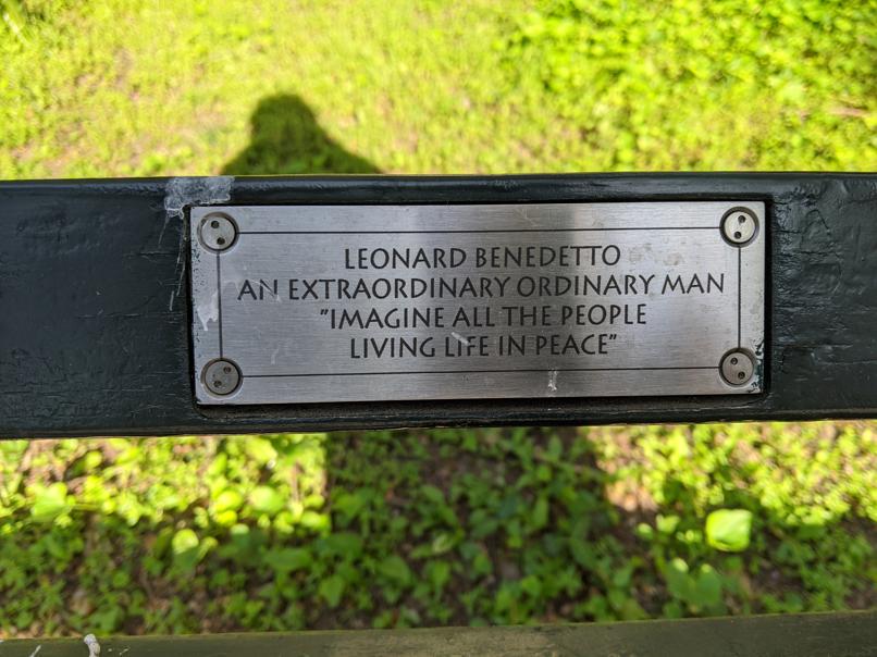 I saw this bench in Central Park