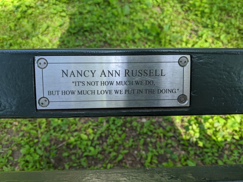 I saw this bench in Central Park