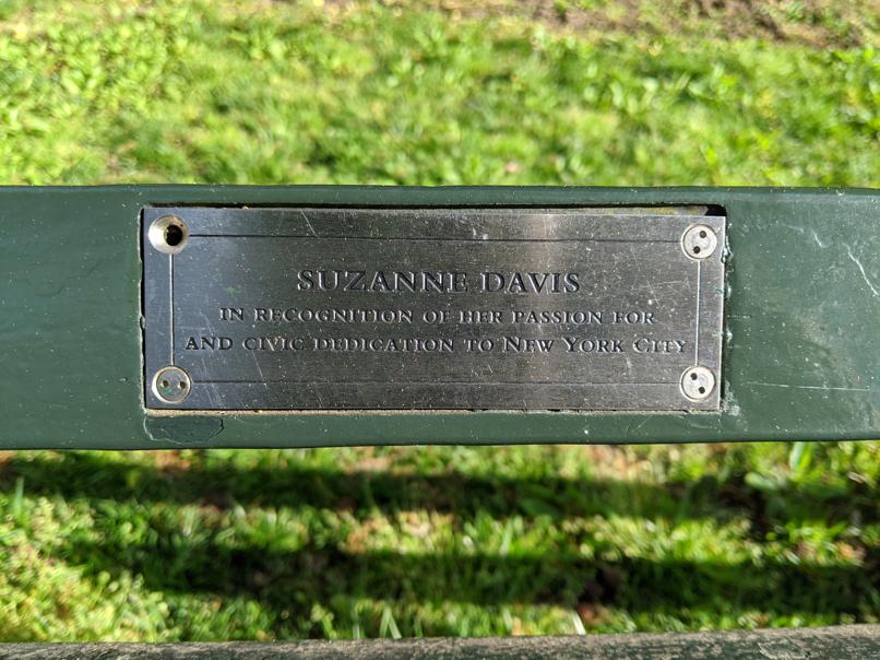 I saw this bench in Central Park