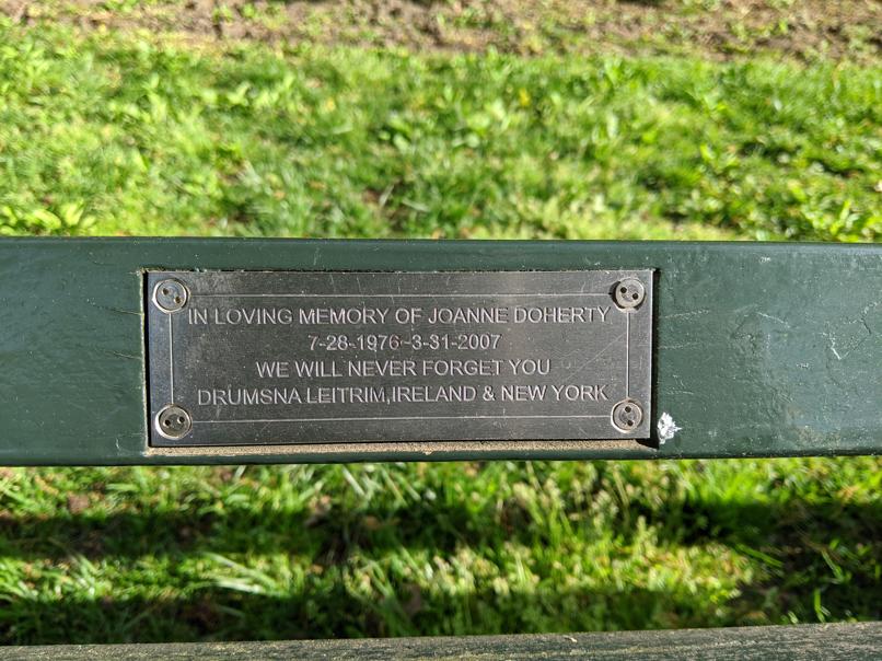 I saw this bench in Central Park