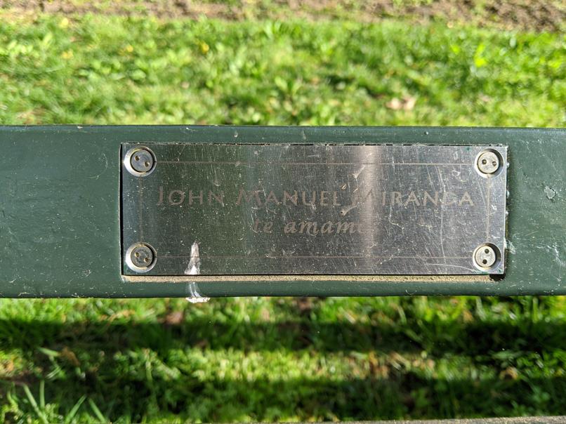 I saw this bench in Central Park