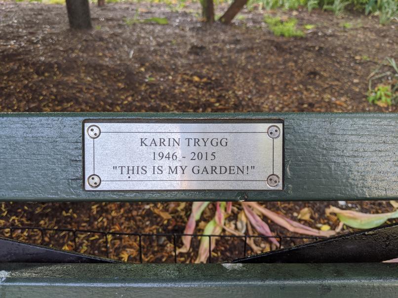 I saw this bench in Central Park