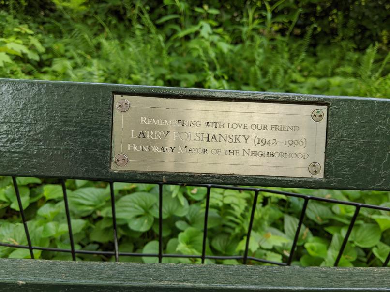 I saw this bench in Central Park