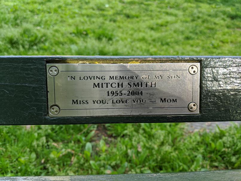 I saw this bench in Central Park