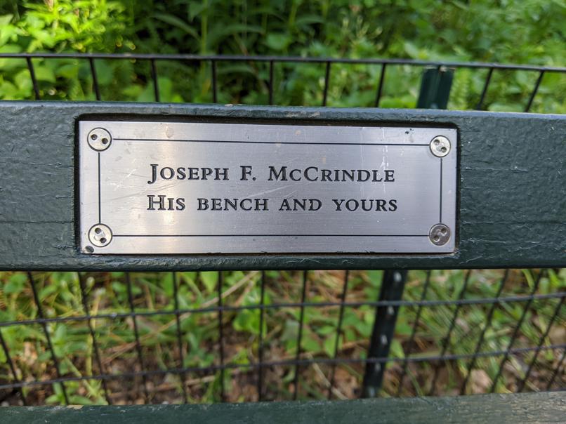 I saw this bench in Central Park