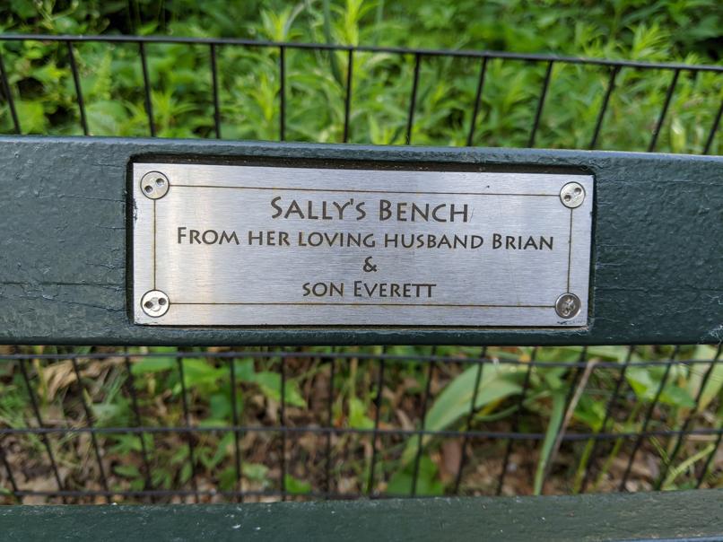 I saw this bench in Central Park