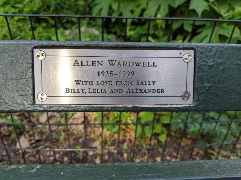 I saw this bench in Central Park