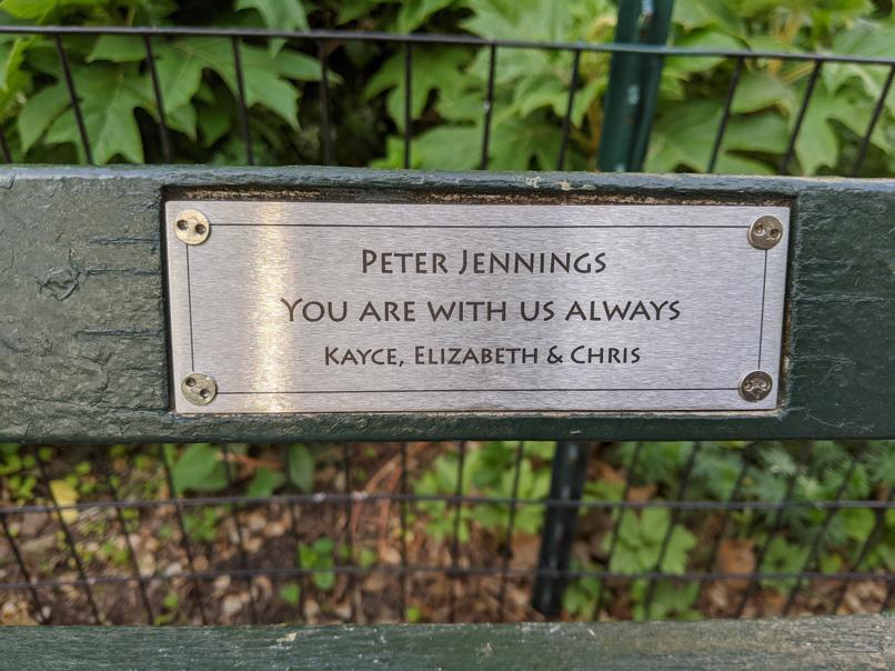 I saw this bench in Central Park