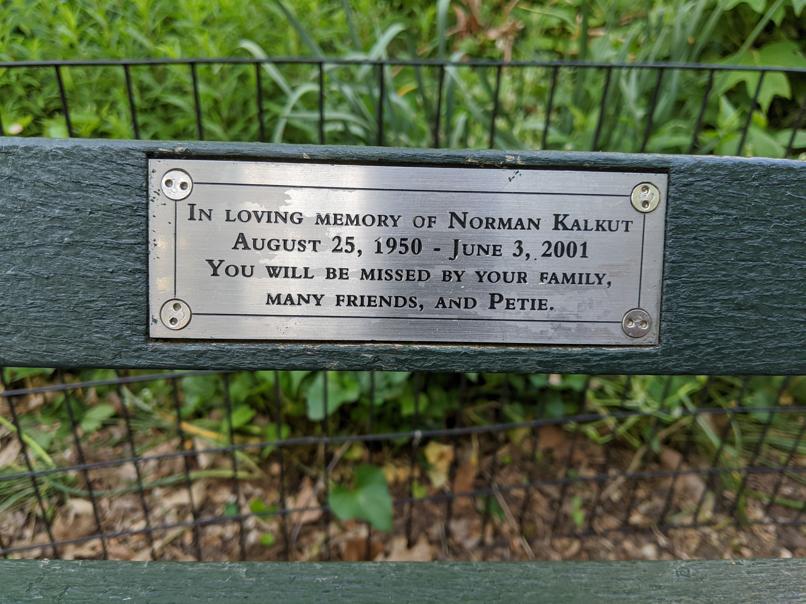 I saw this bench in Central Park