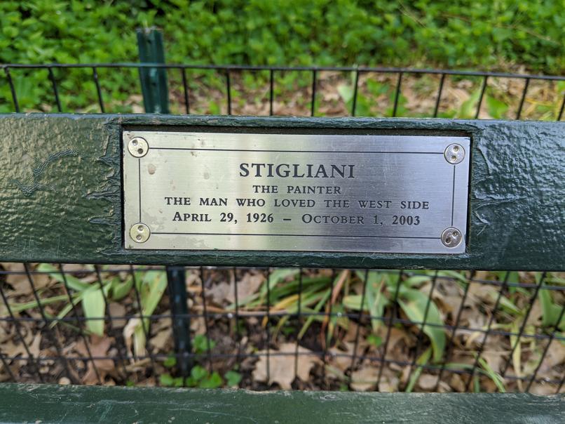 I saw this bench in Central Park