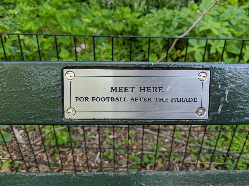 I saw this bench in Central Park