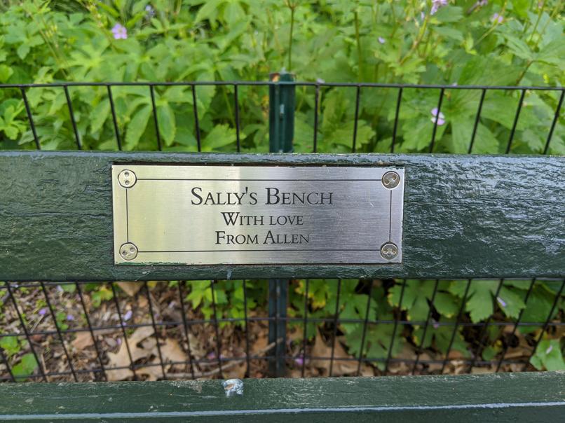 I saw this bench in Central Park