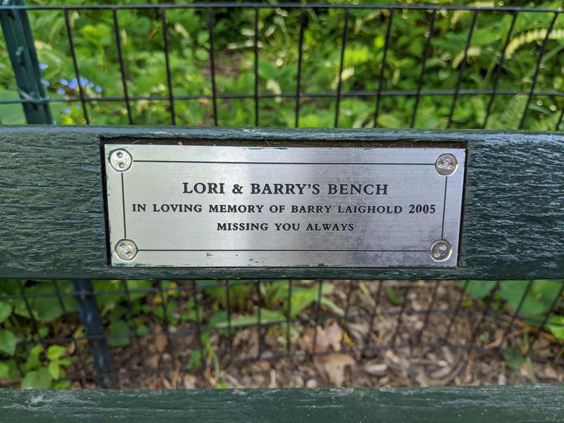 I saw this bench in Central Park