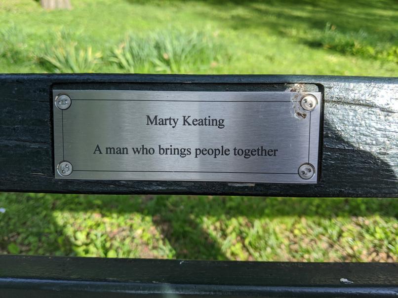 I saw this bench in Central Park