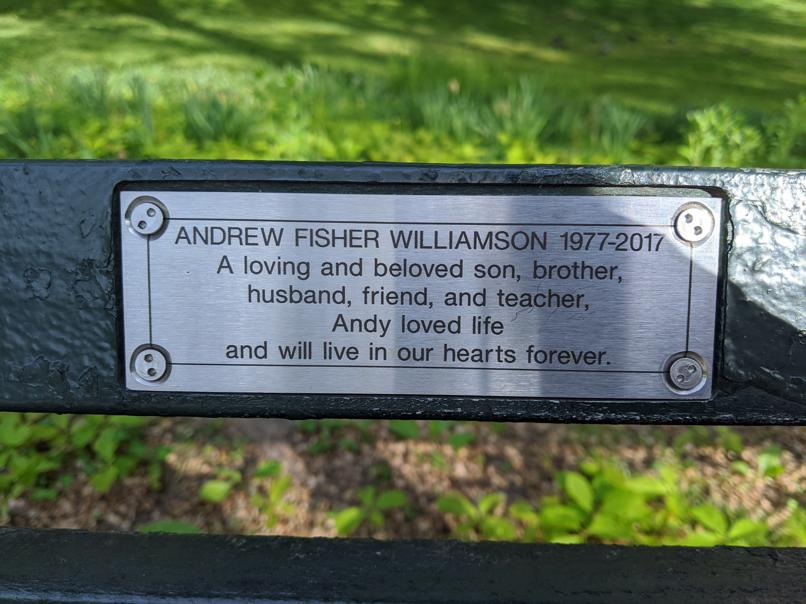 I saw this bench in Central Park