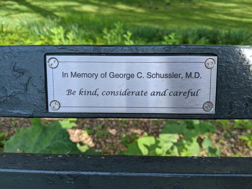 I saw this bench in Central Park