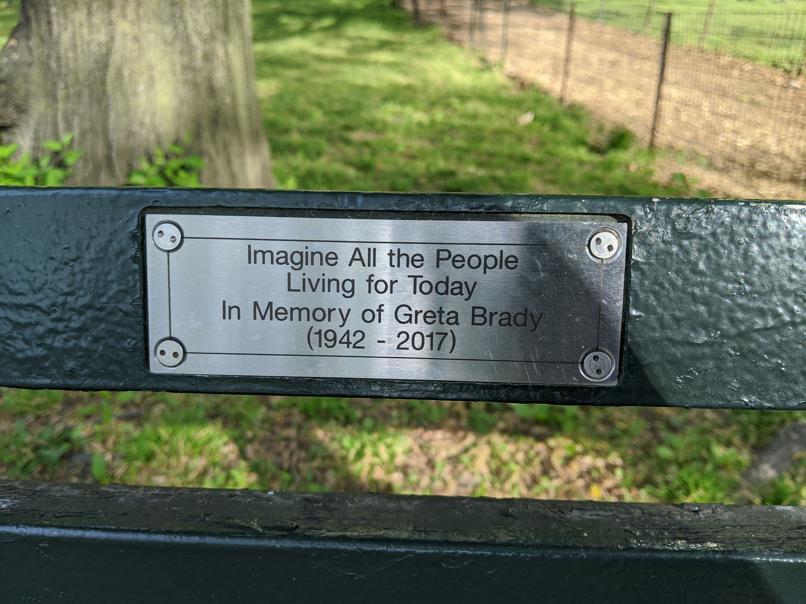 I saw this bench in Central Park