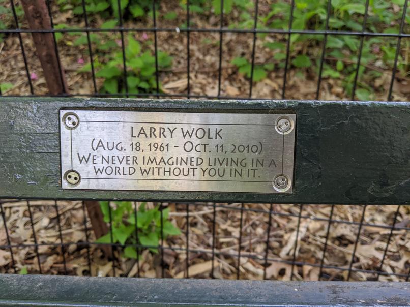 I saw this bench in Central Park