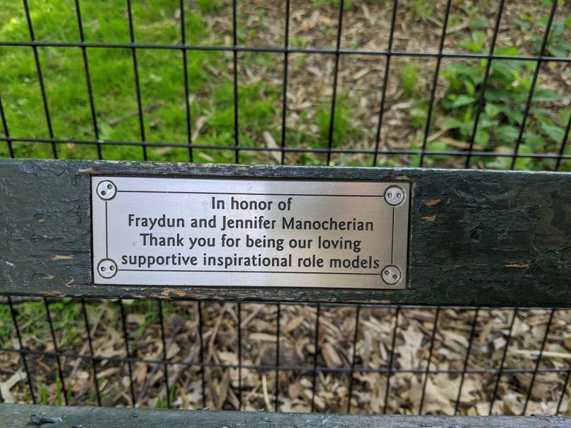 I saw this bench in Central Park