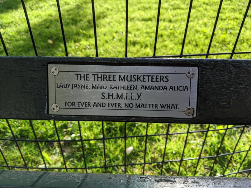 I saw this bench in Central Park