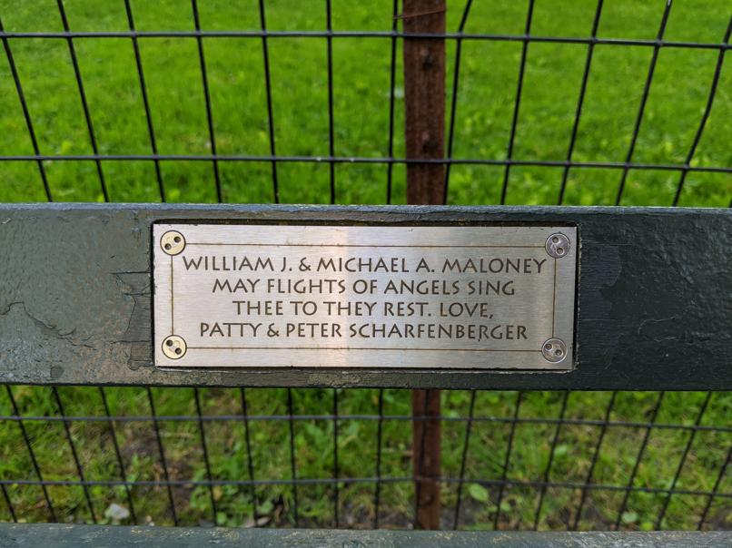 I saw this bench in Central Park