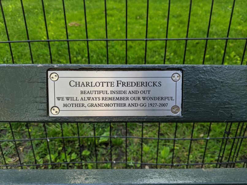 I saw this bench in Central Park