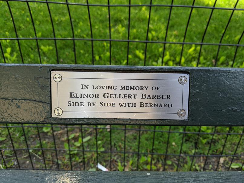 I saw this bench in Central Park