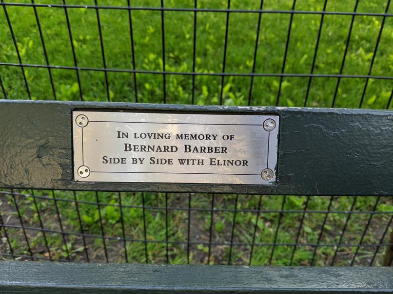 I saw this bench in Central Park