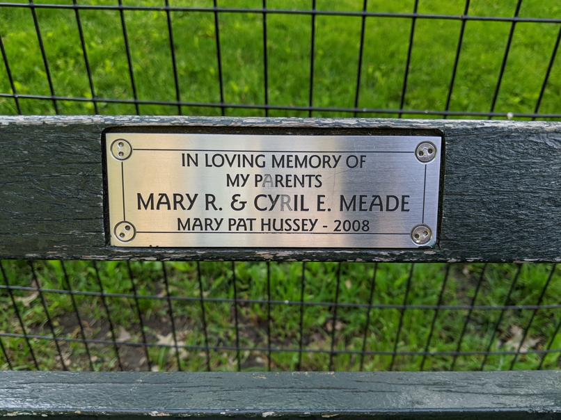 I saw this bench in Central Park