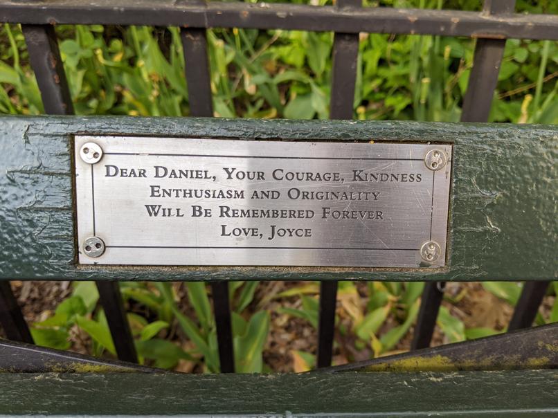 I saw this bench in Central Park