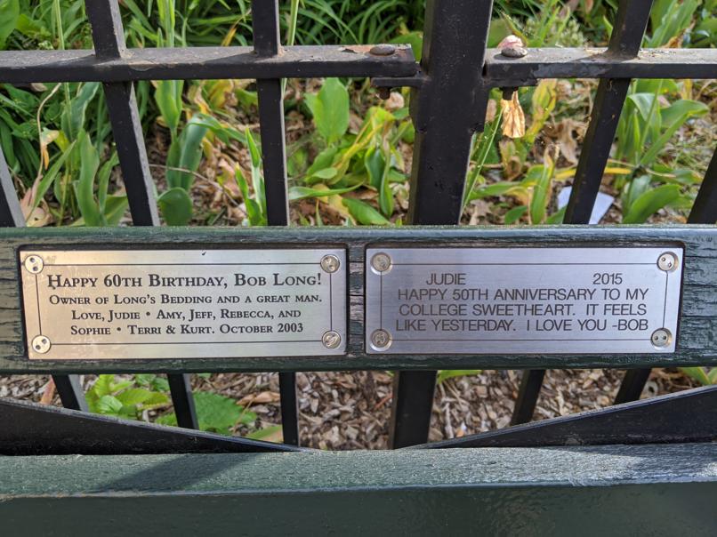 I saw this bench in Central Park