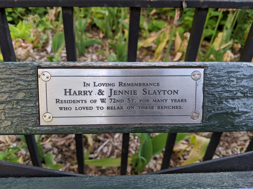 I saw this bench in Central Park