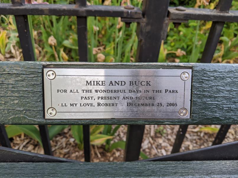 I saw this bench in Central Park