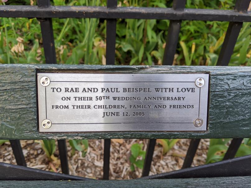 I saw this bench in Central Park