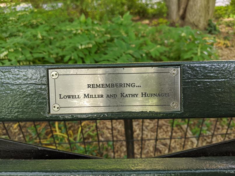 I saw this bench in Central Park