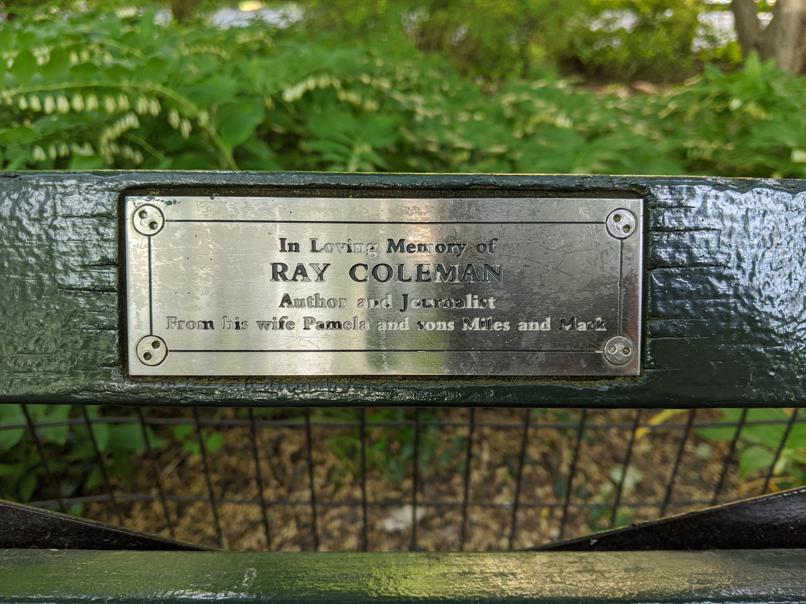 I saw this bench in Central Park