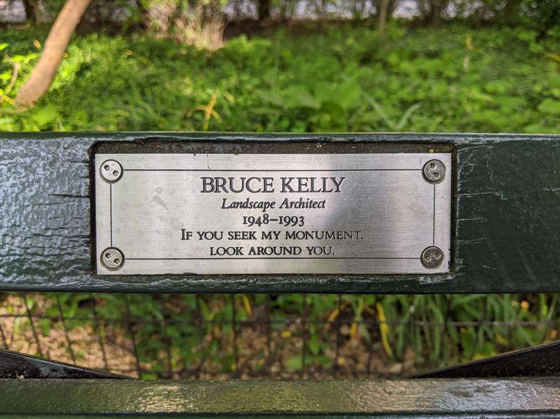 I saw this bench in Central Park