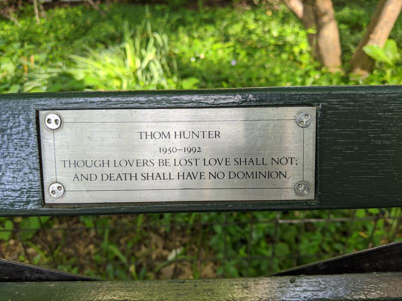 I saw this bench in Central Park