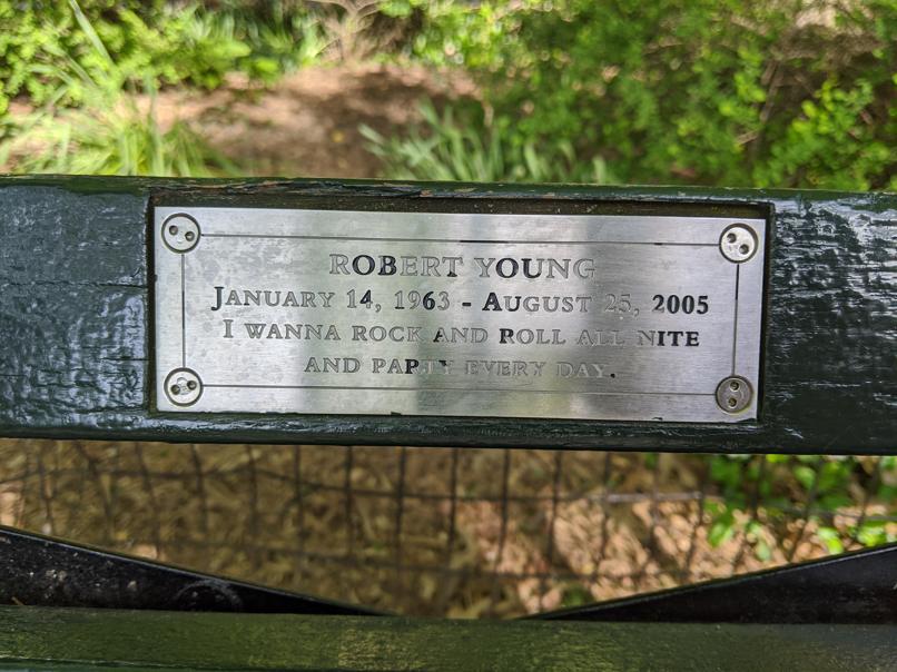 I saw this bench in Central Park