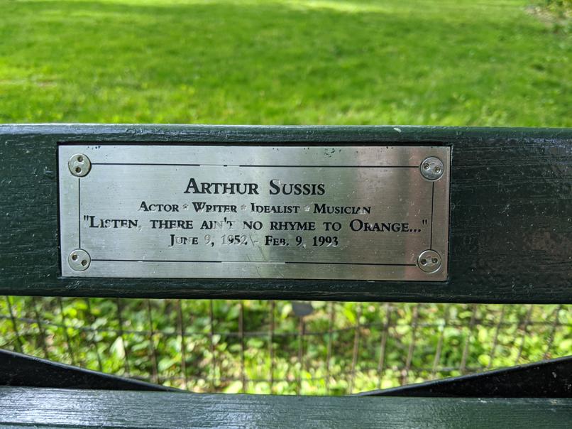 I saw this bench in Central Park