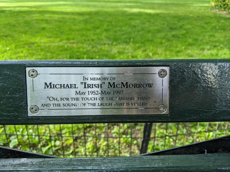 I saw this bench in Central Park