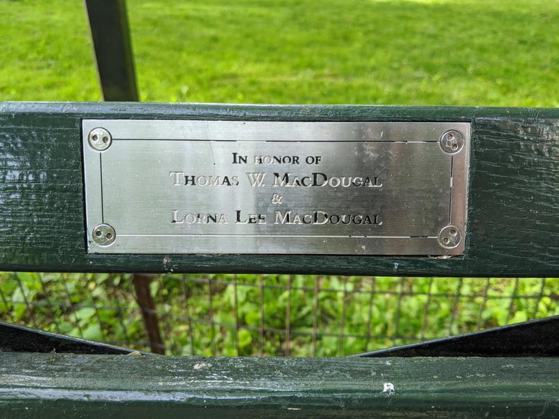 I saw this bench in Central Park