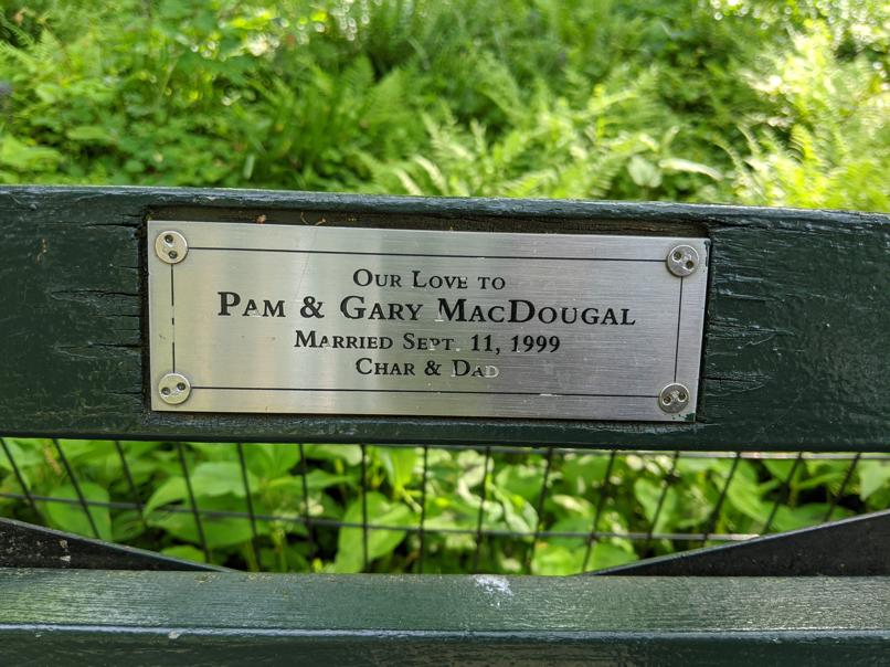 I saw this bench in Central Park