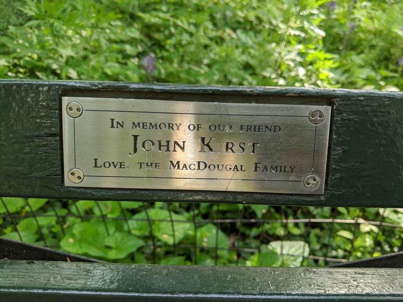 I saw this bench in Central Park