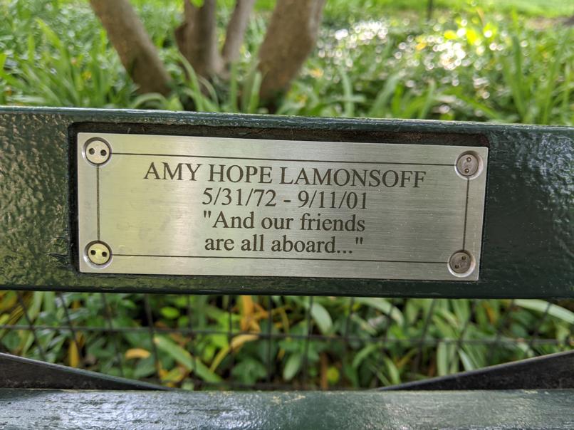 I saw this bench in Central Park