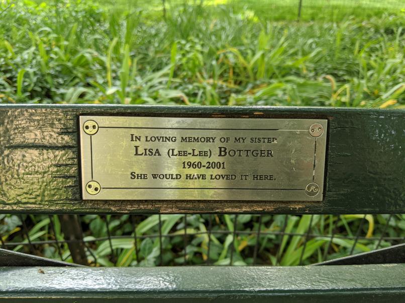 I saw this bench in Central Park