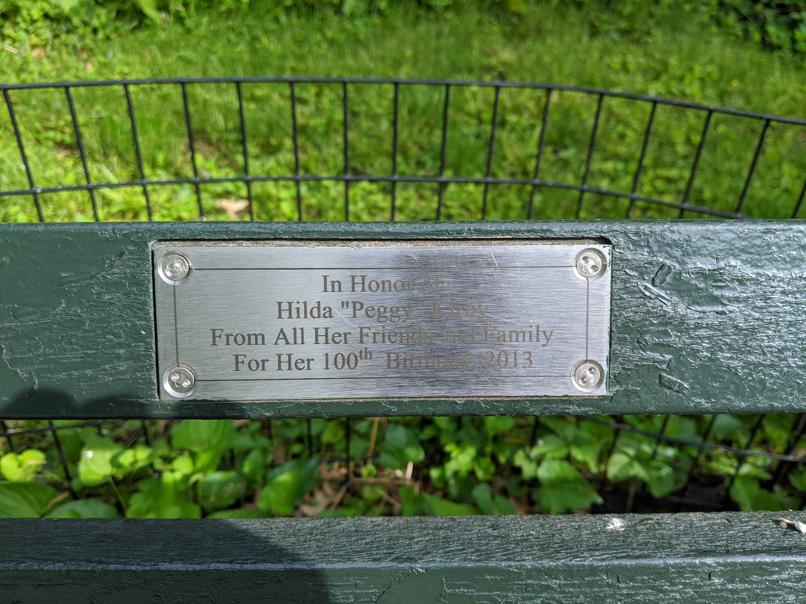 I saw this bench in Central Park