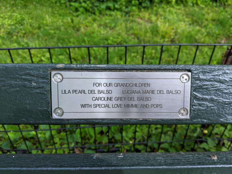 I saw this bench in Central Park