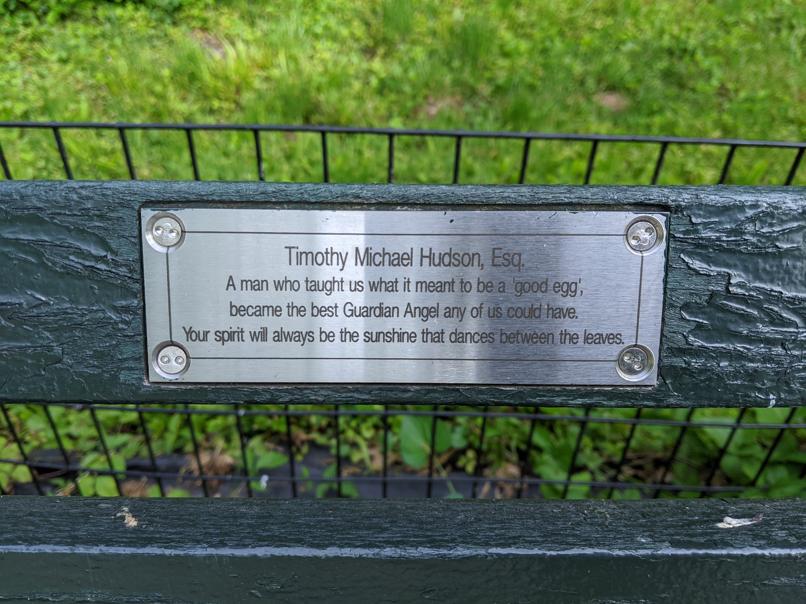 I saw this bench in Central Park