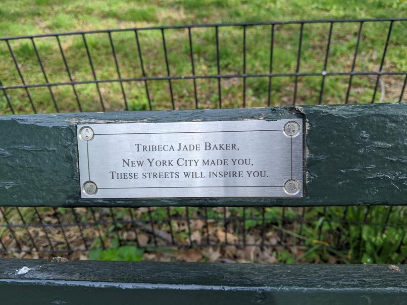 I saw this bench in Central Park